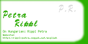 petra rippl business card